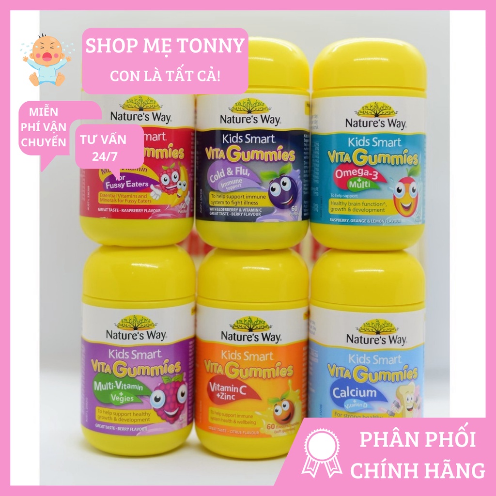 Kẹo Dẻo Cho Bé Nature's Way Kids Smart Bổ Sung Vitamin Cho bé