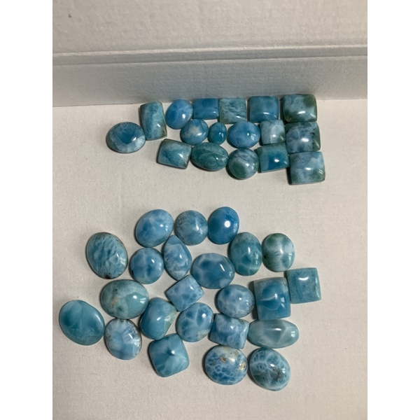 Đá Larimar mài cabochon - Đá thiên nhiên Dominica