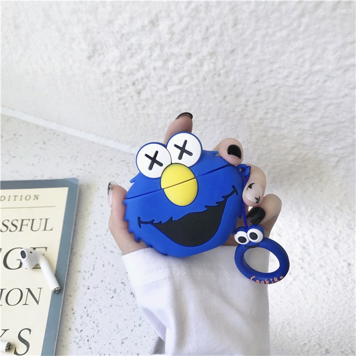 Vỏ bảo vệ hộp sạc tai nghe Airpods 1/2 i12 TWS không dây hình Pikachu Stitch COOKIE MONSTER Donald Totoro