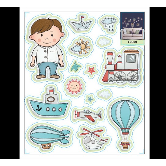 Decal trang trí tường - Bé cùng tương lai - DẠ QUANG