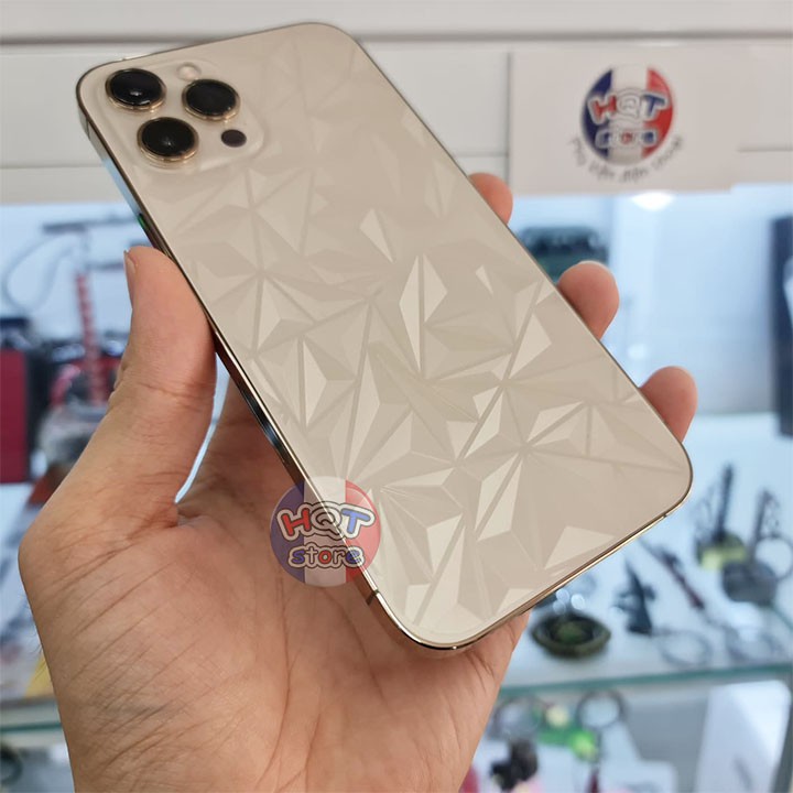 Miếng dán mặt lưng 3D vân kim cương Iphone 12 Pro Max / 12 Pro / 12