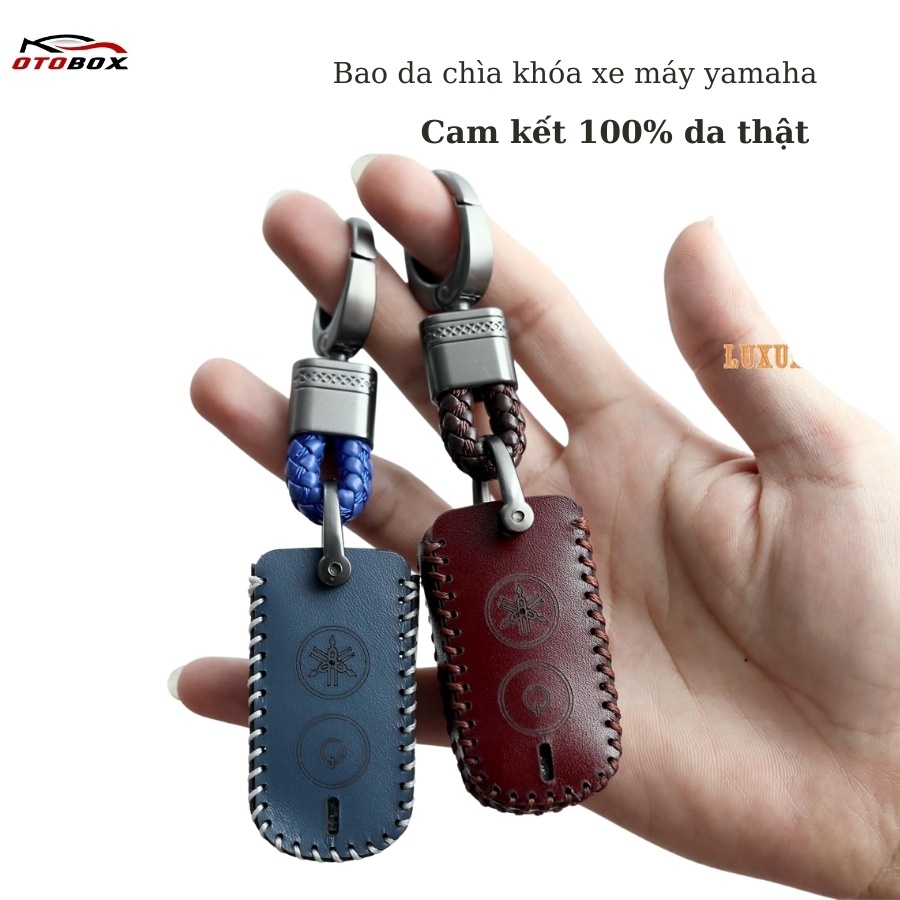 Bao da chìa khoá xe máy yamaha nvx grande janus exciter freego bọc chìa khoá bằng da bảo vệ chống xước, va đập