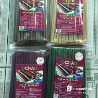 COMPO 5 GÓI ỐNG HÚT GẠO TỰ HỦY PHI 6.5/PHI 8 DÀI 22MM. GÓI 500gr