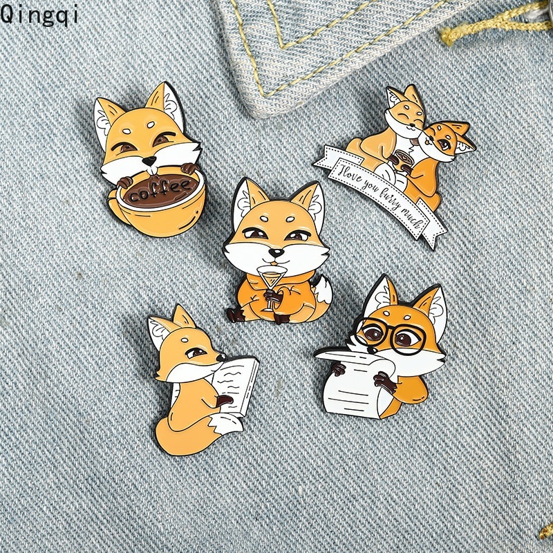 Ghim cài áo Miss Zoe hình chú cáo đáng yêu ngộ nghĩnh