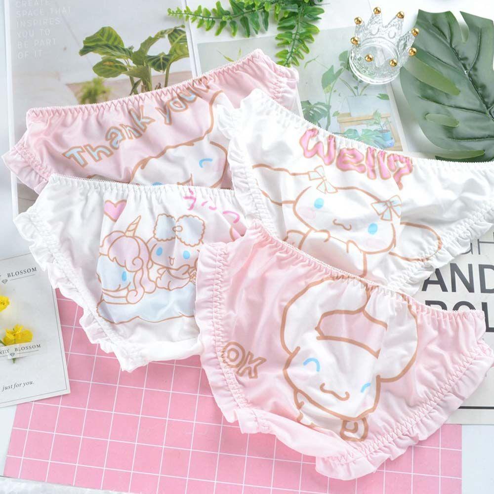 Quần Lót Tam Giác Họa Tiết Hoạt Hình Phong Cách Lolita Ngọt Ngào Cho Nữ