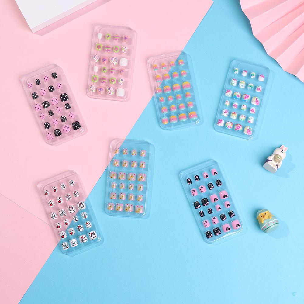 Bộ 24 Móng Tay Giả Che Phủ Toàn Diện Tháo Rời Được Cho Bé