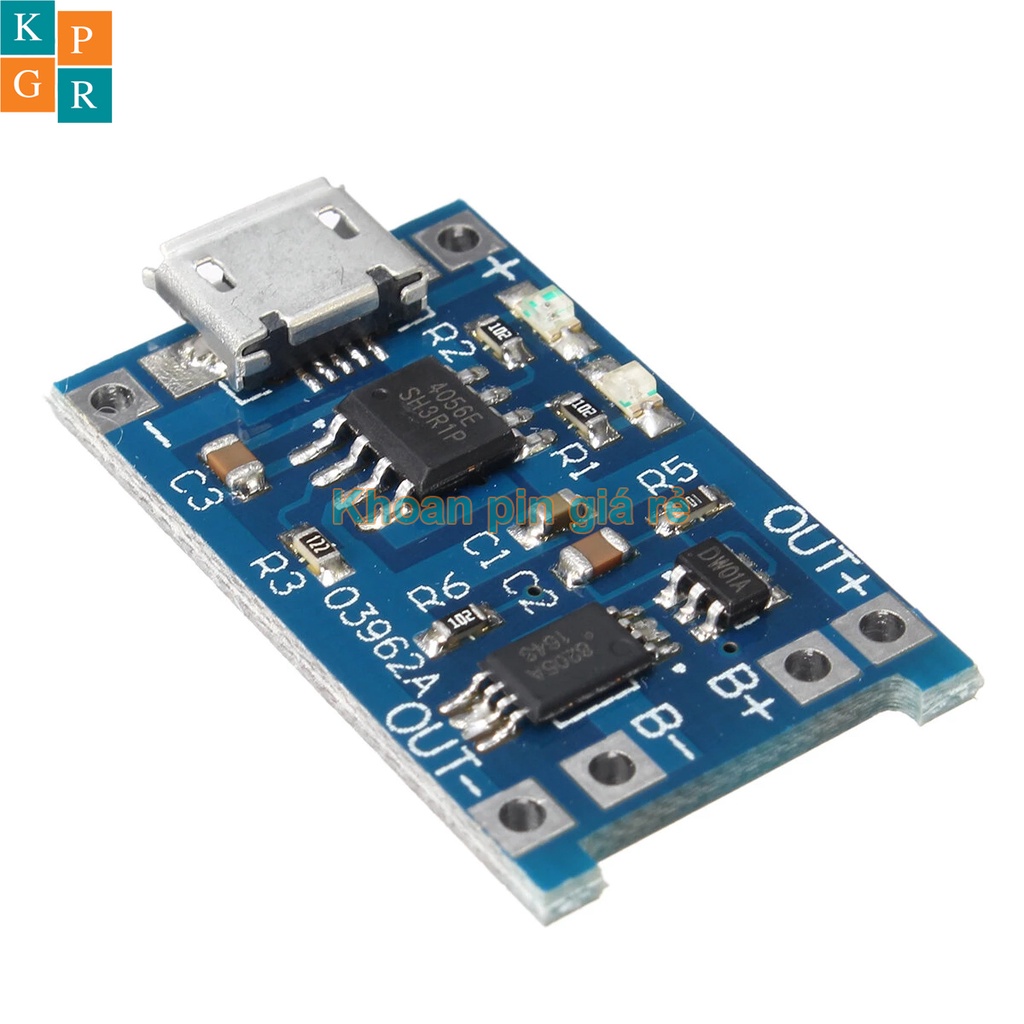 KPGR Mạch sạc pin Li-ion 3.7V TP4056 V2