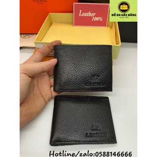 Ví nam mini da bò thật 100%,bóp nam cầm tay nhỏ gọn,có bảo hành hd102