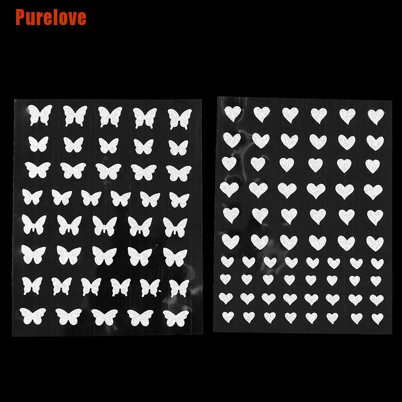 Sticker Dán Móng Tay Hình Gấu/Ngôi Sao/Bướm Đính Kim Cương Lấp Lánh