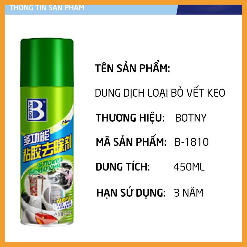 Xịt tẩy băng dính nhựa đường BOTNY 450ml