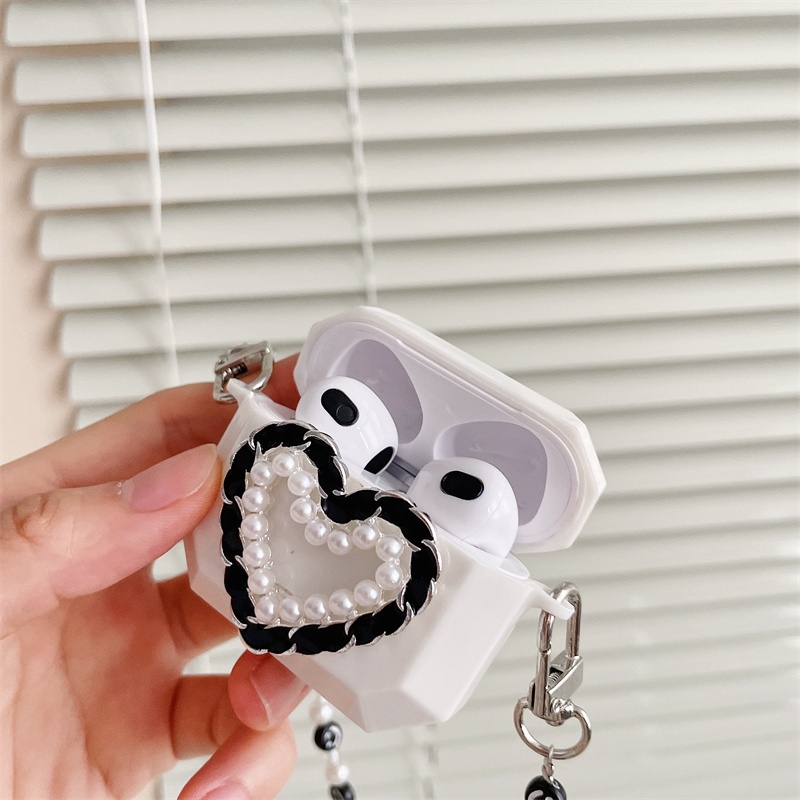 Ốp Hộp Đựng Tai Nghe Nhét Tai Hình Trái Tim Cho Apple AirPods 1 2 3 Pro