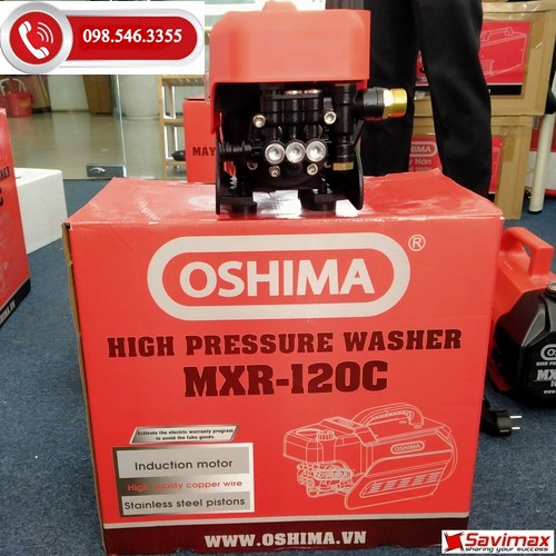 Giảm giá máy rửa xe máy, ô tô, vệ sinh nhà cửa, trang trại áp lực cao oshima OS-120C chính hãng