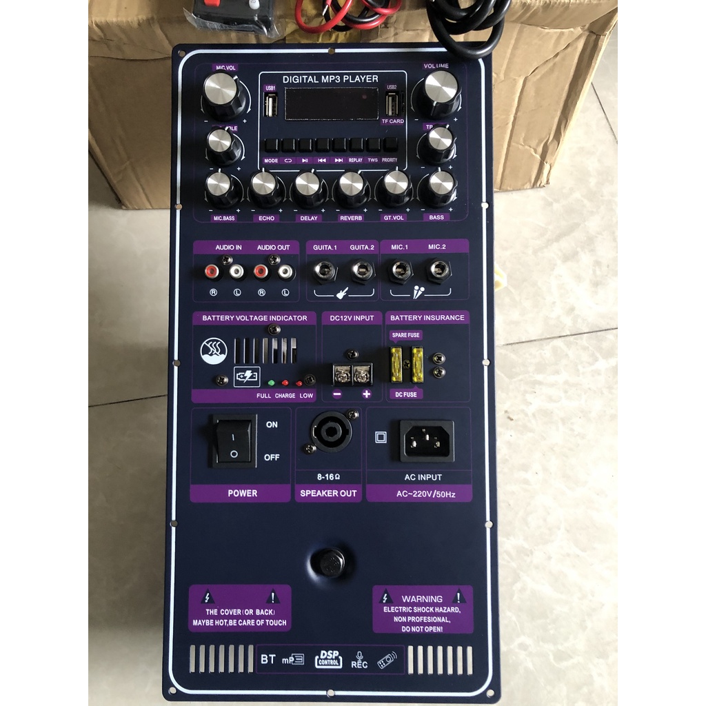 Mạch loa kéo 4 tất đôi có Reverb chóng hú ( mạch đứng)