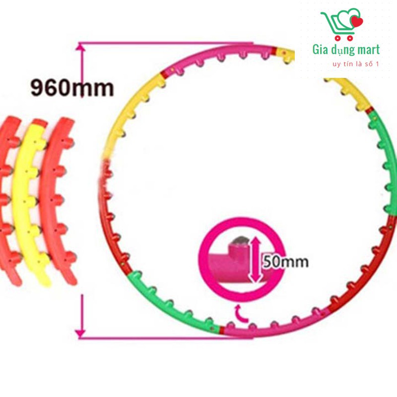 Vòng lắc eo giảm cân đường kính 96cm ( tăng thêm dây nhảy 2m )