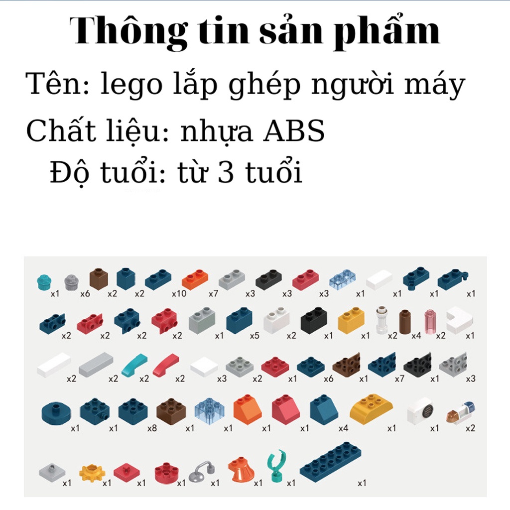 Đồ chơi lego cho bé trai,súng đồ chơi lego Duplo 130 chi tiết xếp lego nhiều mẫu mã  CKS-056