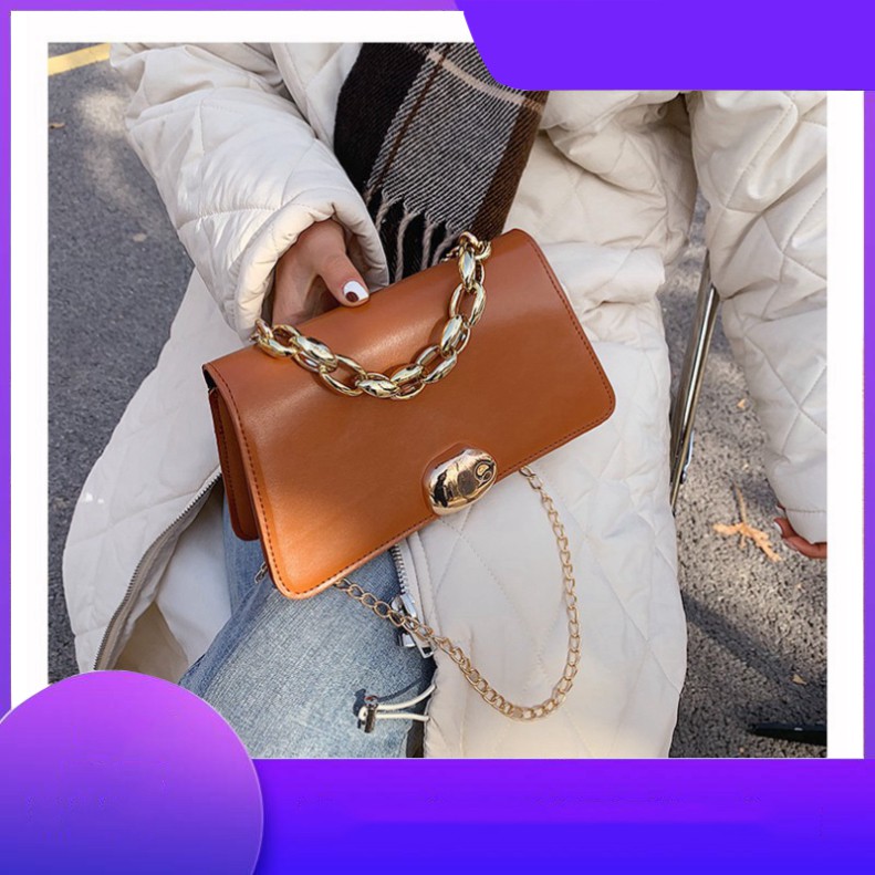 Túi xách nữ đeo chéo da trơn khóa tròn thời trang thanh lịch siêu xinh TX28 túi đeo vai Chip Xinh Bag