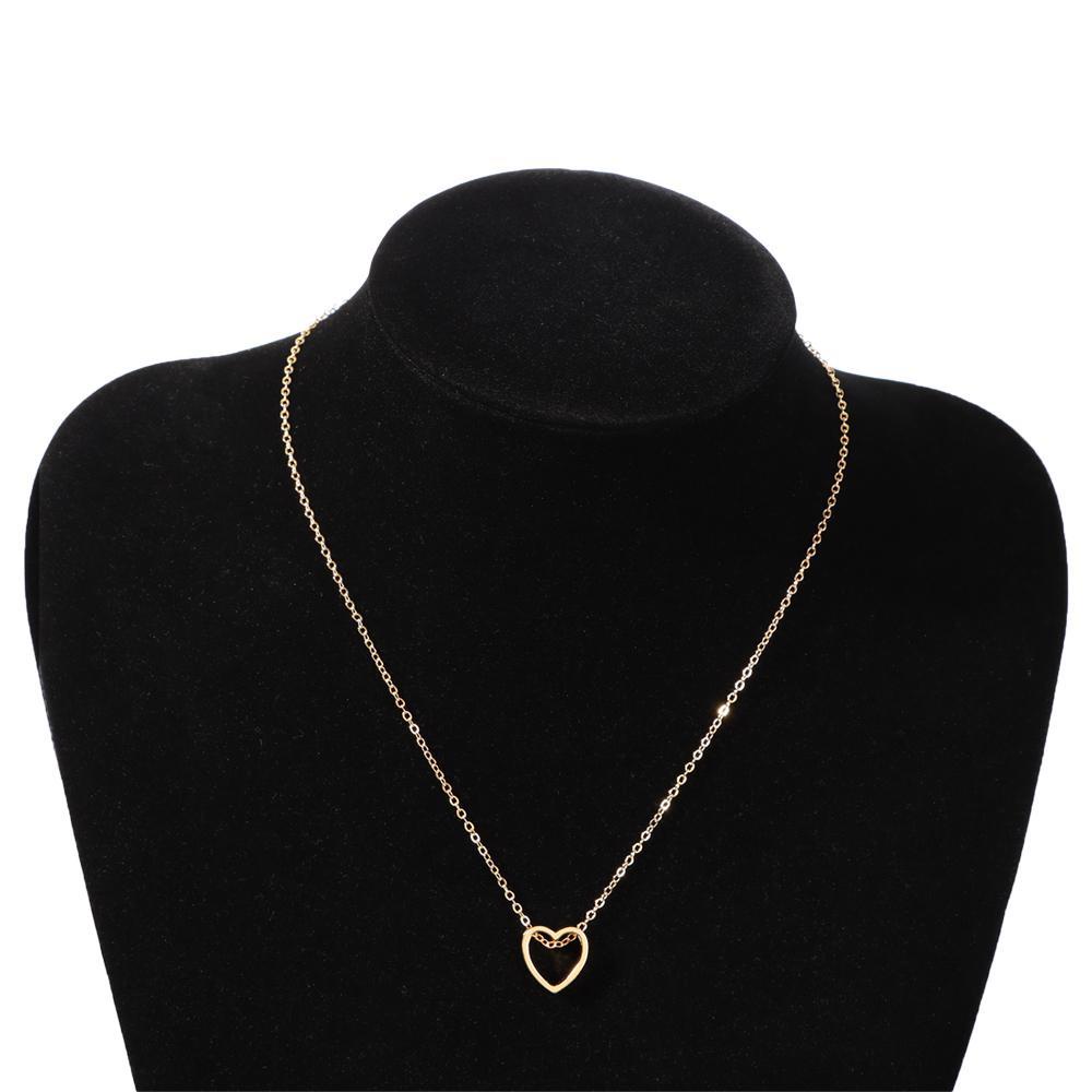 Dây Chuyền Choker Bằng Thép Không Gỉ Mặt Trái Tim Thời Trang Cho Nữ