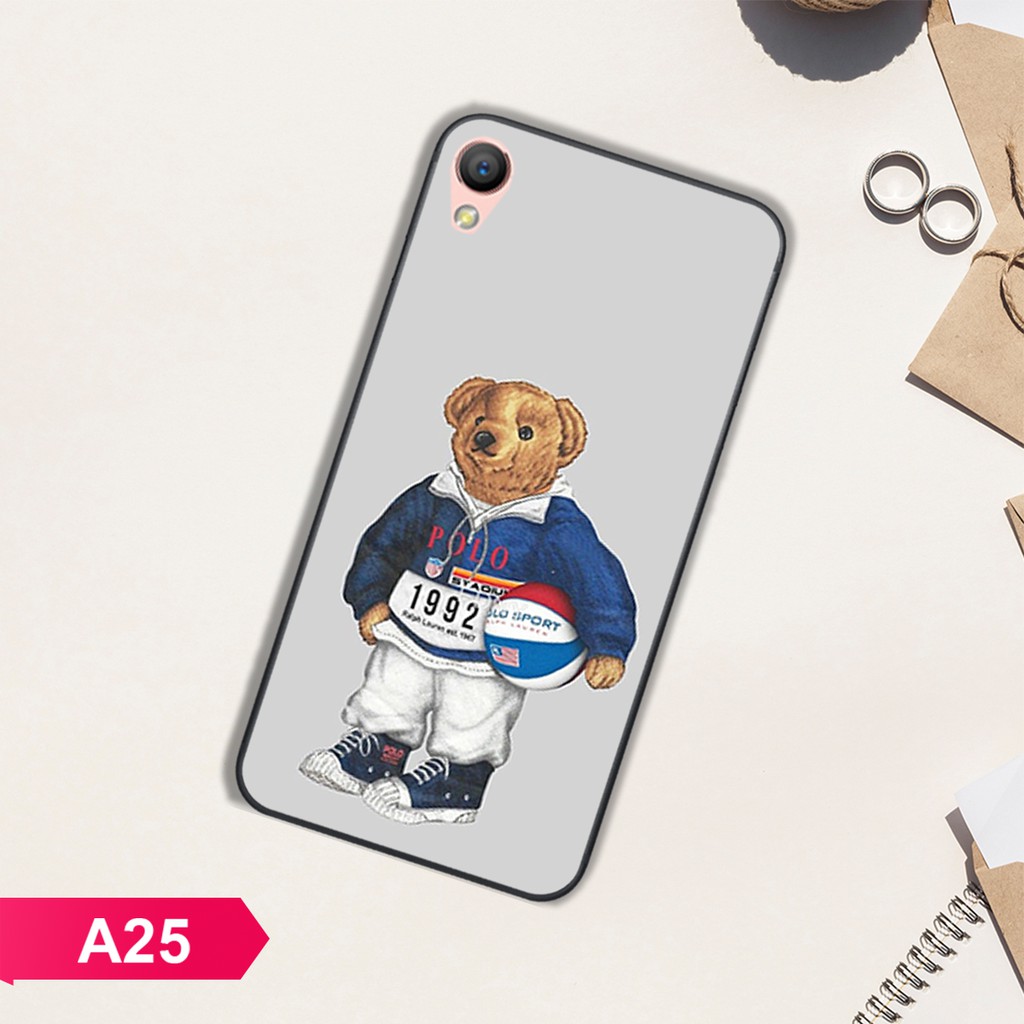 ỐP LƯNG OPPO A35/A37/F1/F1 PLUS IN HÌNH GẤU BEER CỰC ĐÁNG YÊU-GIÁ RẺ