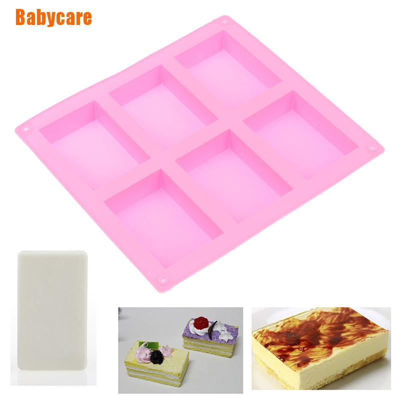 Khuôn Silicone 6 Ô Cho Xà Phòng / Tự Làm