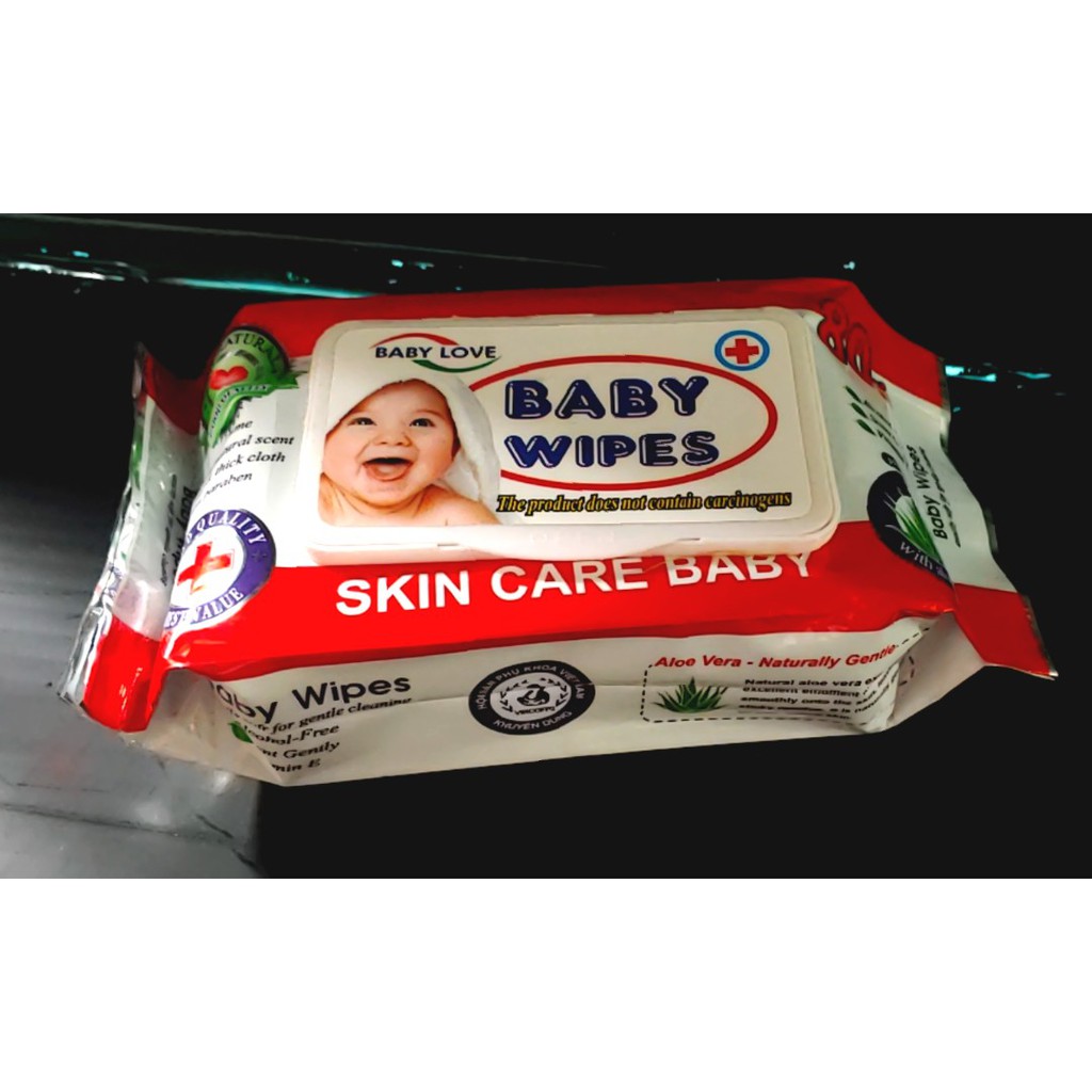 Khăn ướt baby wipes 80 tờ - hương dịu nhẹ như phấn em bé
