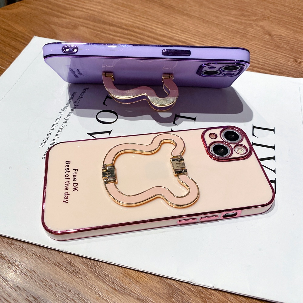 Ốp Điện Thoại Hình Gấu 6D Cho OPPO A57 2022 A96 A76 A16 A15 A15s A54 A74 5G A94 A15 A15s A53 A33 A52 A92 A9 A5 2020