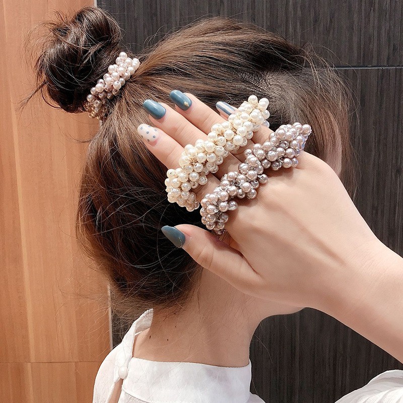 Buộc tóc hạt ngọc sanh chảnh