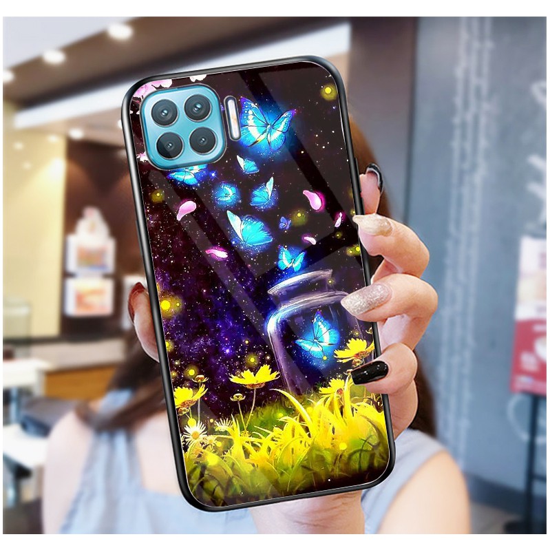 Ốp Lưng OPPO A73,A93 mặt kính cường lực cao cấp