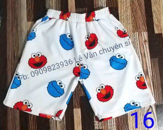 Set áo thun in 3D và quần cartoon pan, form unisex,