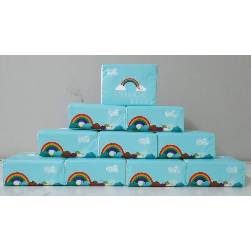 Thùng 30 gói giấy ăn cầu vồng Xinmier chính hãng loại 1 300 tờ 3 lớp [Chính hãng Xinmier]