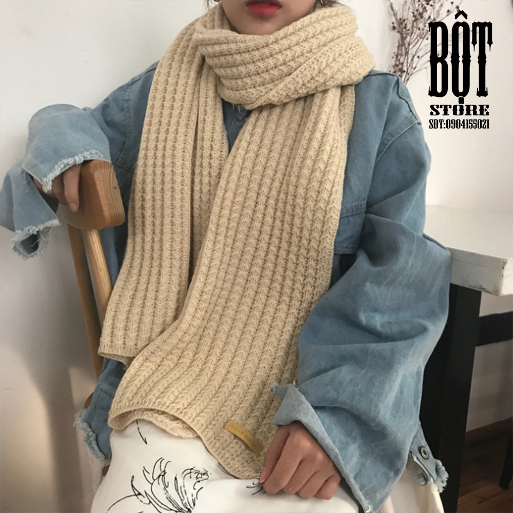 [FREESHIP 50K] Khăn len thừng kiểu dáng Hàn Quốc giữ ấm mùa đông- Khăn quàng cổ nữ len nhiều màu KH06