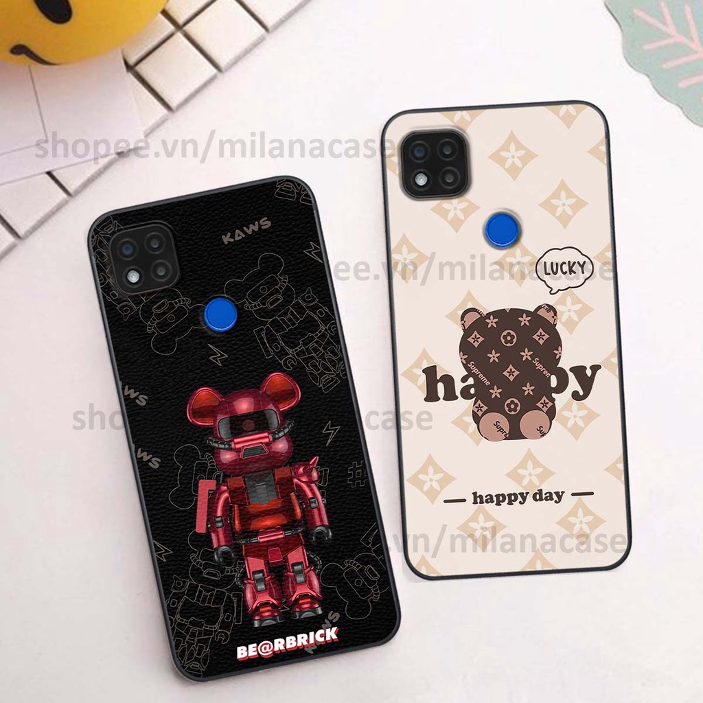 Ốp Xiaomi Redmi 9C gấu be@rBrick gấu Teddy Kaws siêu đẹp, phong cách, cá tính