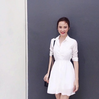 Đầm sơ mi xoè Phương Trinh