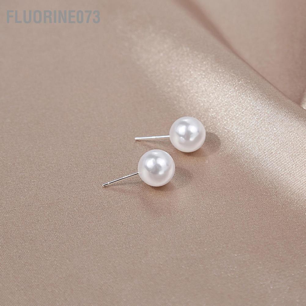 Hoa tai đính ngọc trai 8mm thiết kế đơn giản dễ phối đồ phong cách cổ điển phù hợp làm quà tặng hay các ngày lễ cho nữ
