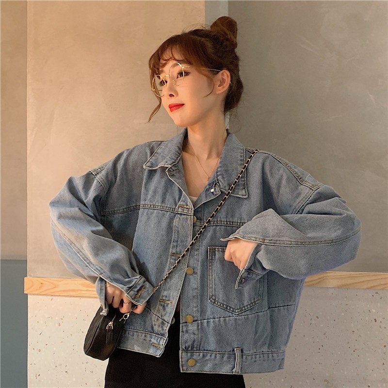 ORDER- Áo khoác bò ulzzang dáng rộng thân ngắn trẻ trung, năng động. -shopjunjunx