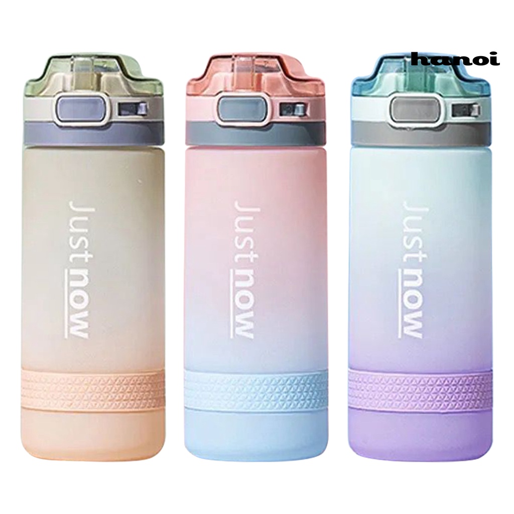 Bình Nước 500ml / 600ml Nắp Bật Có Ống Hút Không Chứa Bpa Tiện Dụng