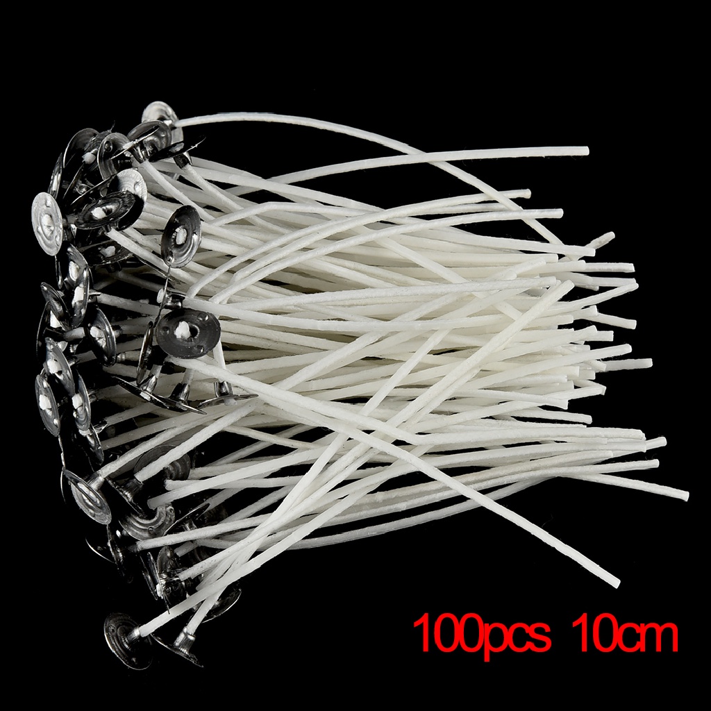 Queenten 100Pcs Five Sizes 8/10/12/15/20 cm Candle Sustainers Cotton Core Wicks For DIY QT