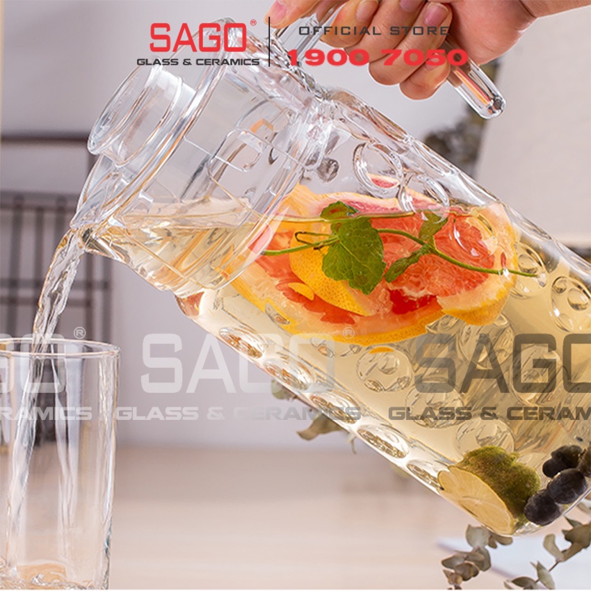 Bình Nước Thủy Tinh Deli Pitcher Glass 1850ml | Tùy Chọn Kiểu Dáng