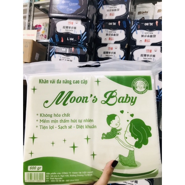 Khăn vải khô đa năng cao cấp Moon's Baby bịch 600G