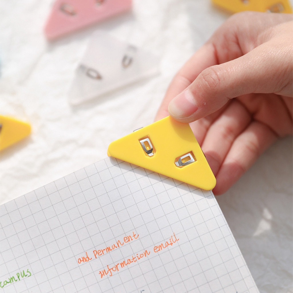 Kẹp Giấy Hình Tam Giác Bằng Nhựa Trong Suốt Dễ Thương