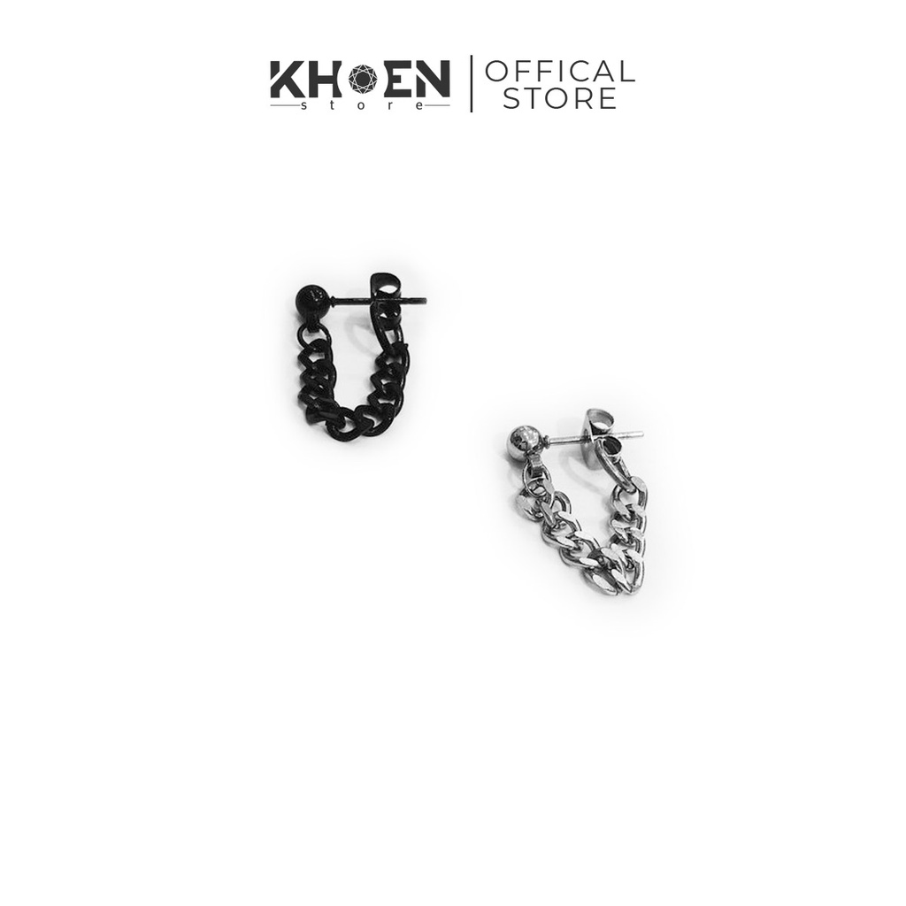 (1 Chiếc) Khuyên tai bi xích vòng - thép không gỉ - Khoen Store