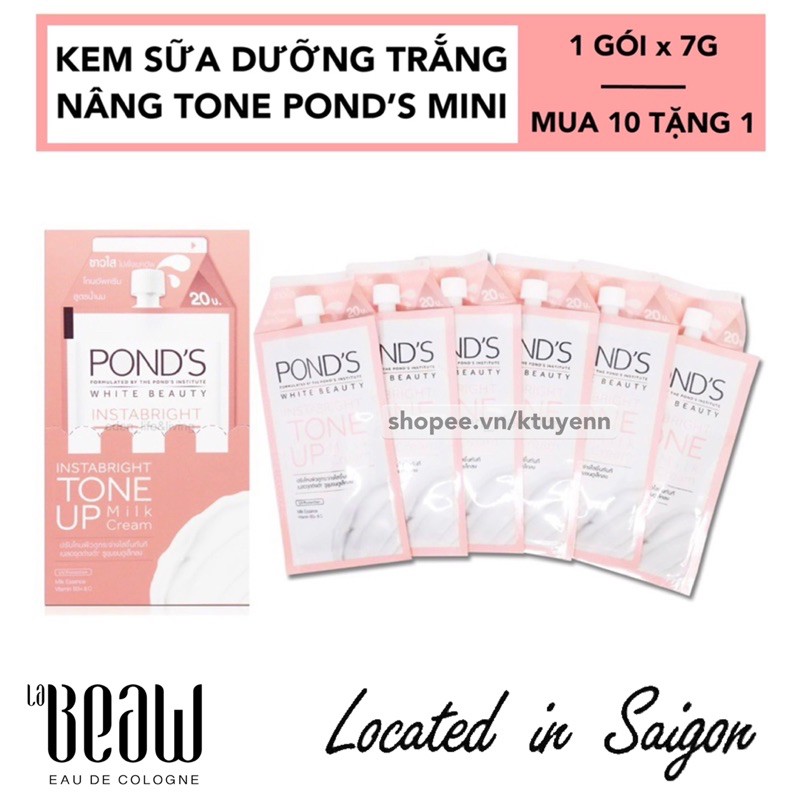 Kem dưỡng trắng POND’S Instabright Tone Up Milk Cream - GÓI 7G