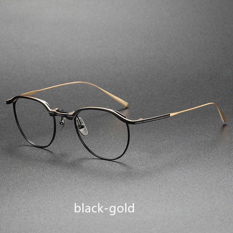 Mắt Kính Gọng Cong Tròn Bằng Titan Nguyên Chất Phong Cách Boston Nhật Bản Mới 2022 Cho Nam Và Nữ