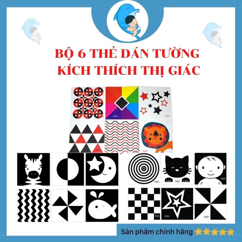 Thẻ gấp thẻ dán kích thích thị giác cho bé sơ sinh giúp bé phát triển não bộ