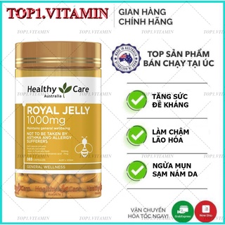 Sữa Ong Chúa Healthy Care Royal Jelly 1000MG 365 viên - Xuất xứ Úc - Có Tem Chemist