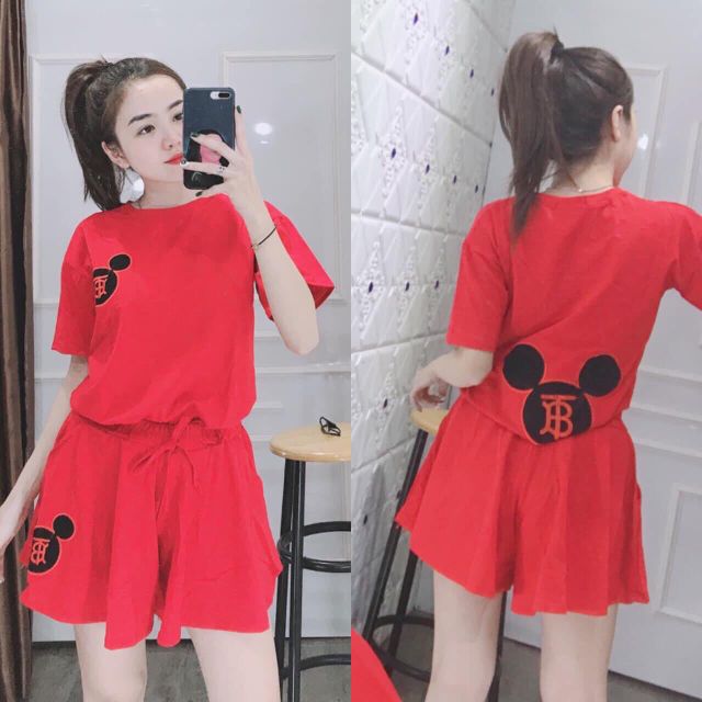 Đồ Bộ Ngắn Quần Giả Váy