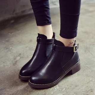 Giày Boots Martin nữ cổ trung đẹp chất nhẹ êm