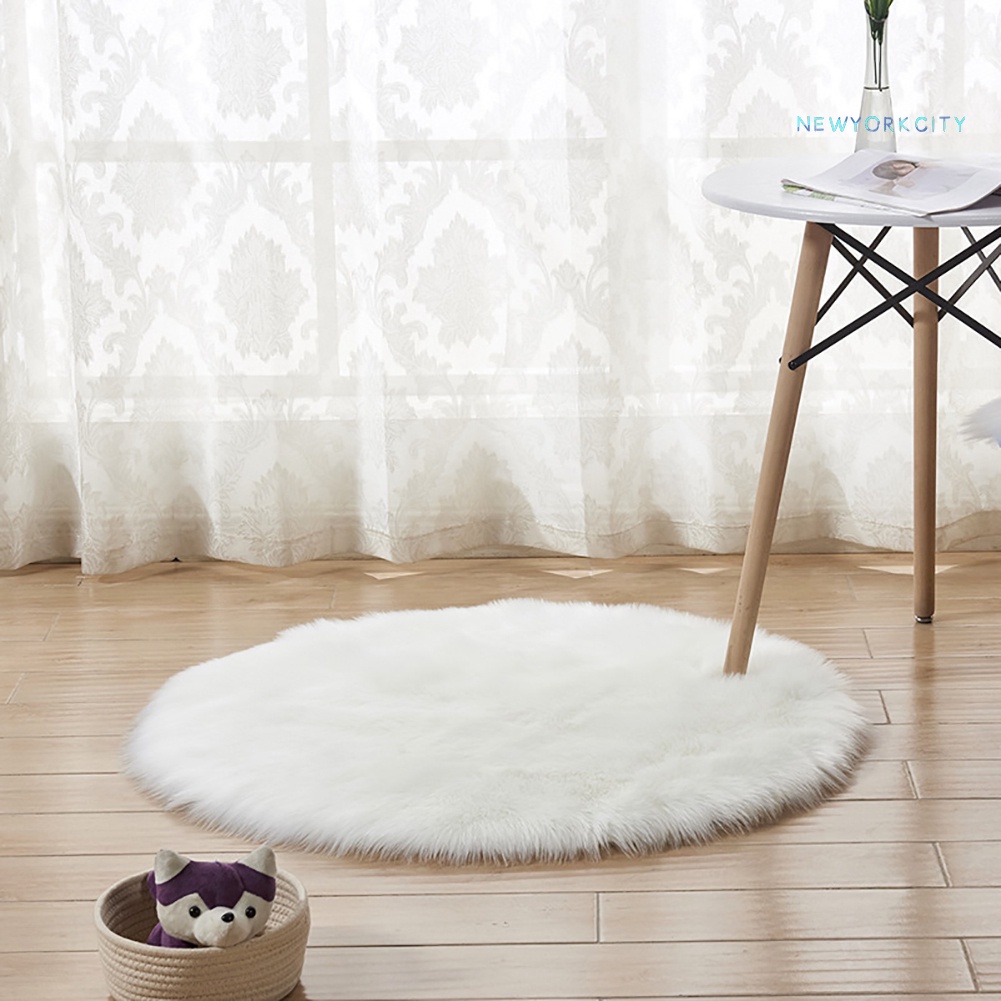 Thảm Tròn Sợi Acrylic Mềm Mại Lót Sàn Trang Trí Phòng Khách / Phòng Ngủ