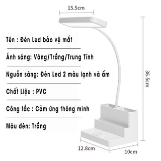 Đèn bàn học, đèn để bàn học sinh chống cận tích điện mini gấp gọn leon - ảnh sản phẩm 3