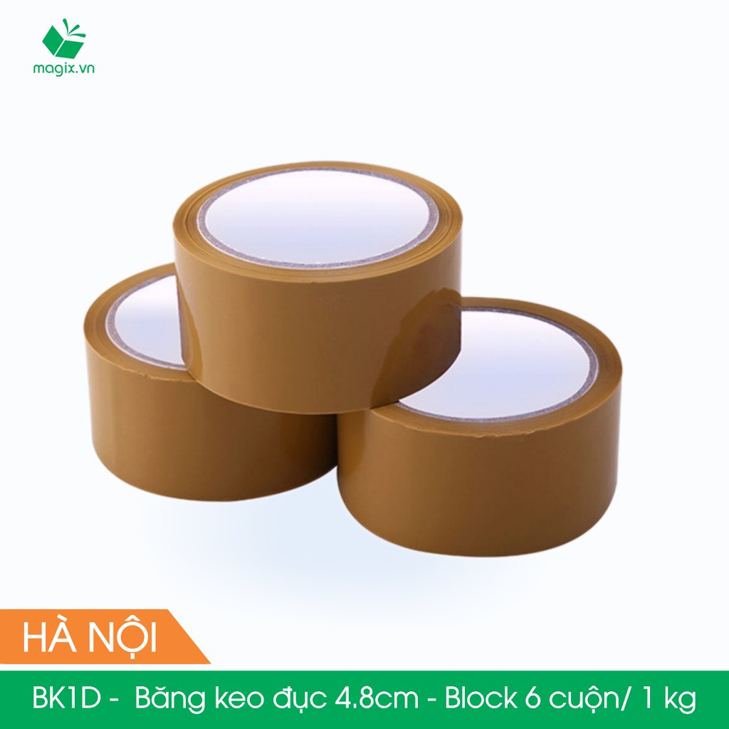 BK1D - Băng dính Đục - 4.8cm - 12 cuộn băng dính đục đóng thùng hộp carton