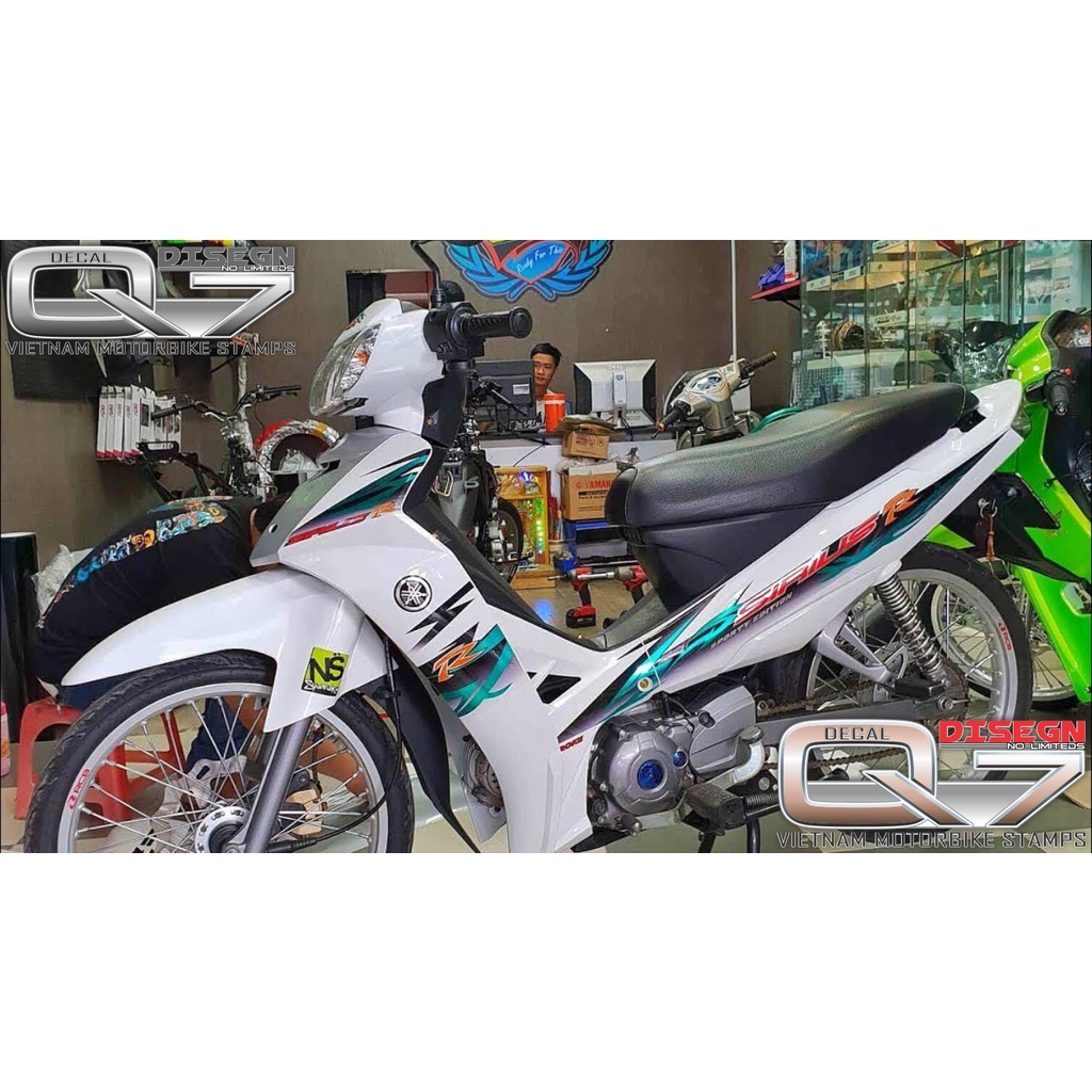 Tem Rời Sirius 110 Xanh trắng